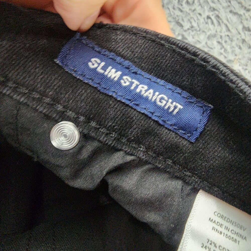 Flag & Anthem Jeans Mens 32x32 Black Stretch Mid Rise Slim Straight *NWOT* - Picture 11 of 16